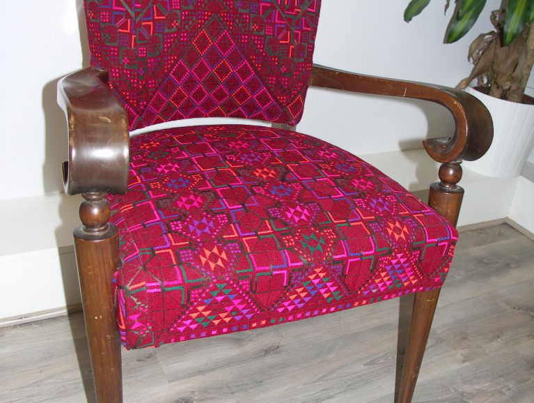 Refection of a bridge chair - Fabric chine