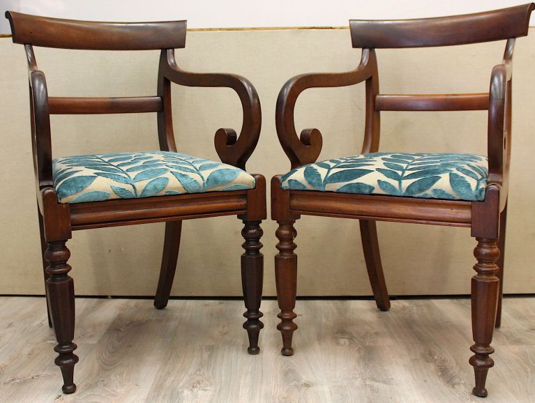 Réfection d'une paire de fauteuils - Tissu éditeur Designers Guild collection Savio