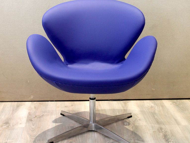 Swan armchair cover - designer Arne Jacobsen - leather imitation fabric editor Pierre Frey