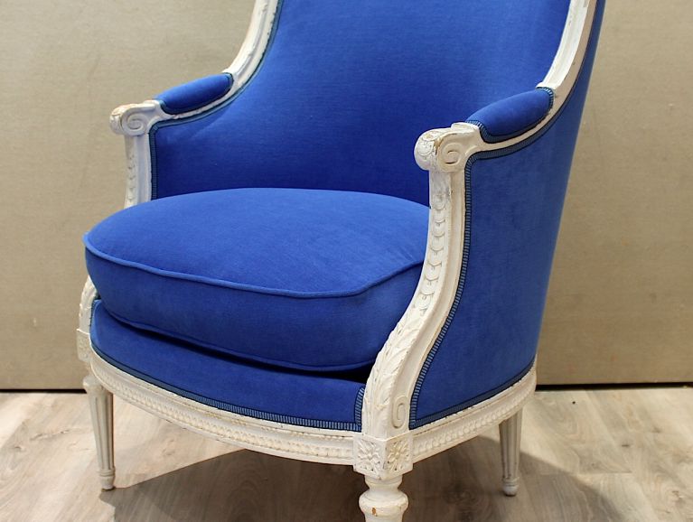 Complete réfection of cushion chair Louis XVI - Fabric editor Casal finishing braid